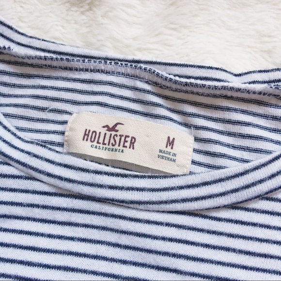 Hollister Striped Cold Shoulder Tee - Picture 4 of 4